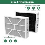 MERV 16 Carbon Air Filter 20x20x5 (2 Pack)