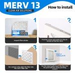 Chenzhit MERV 13 Pleated Air Filters (4 Pack)