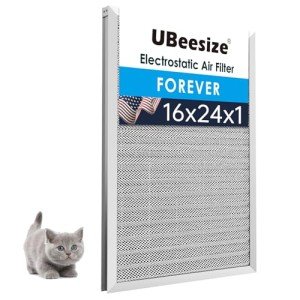 UBeesize MERV 8 Reusable Air Filter 16x24