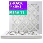 14x30x1 MERV 11 Pleated Air Filters - 2 Pack