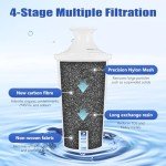 NUTTUTO 3-Pack Filters for Brita Dispensers & Pitchers