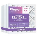 Plzgoon 12x12x1 MERV 11 Pleated Air Filters 6-Pack