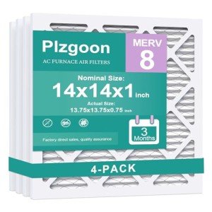Plzgoon MERV 8 14x14 Air Filter 4-Pack
