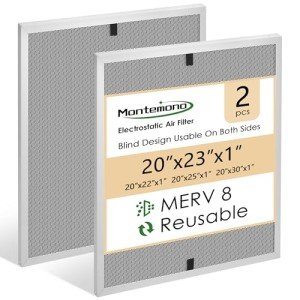 Montemono MERV8 Washable HVAC Filters, 2 Pack