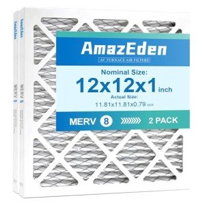 AmazEden 12x12 Pleated Air Filters (2-Pack)