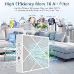 2 Pack MERV 16 Air Filters for Lennox HVAC
