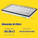 MERV 13 Pleated Air Filter 20x30x3 - 2 Pack