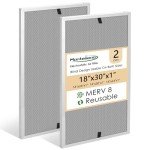 Montemono 18x30x1 MERV8 Washable Air Filters, 2-Pack