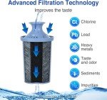 10-Cup Water Filter Pitcher with 2 Filters