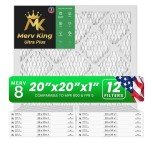 MervKing 20x20x1 MERV 8 Air Filter 12-Pack