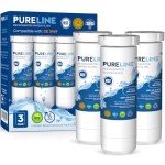 Pureline GE XWF Refrigerator Water Filter Replacement - 3 Pack