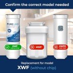 Pureline GE XWF Refrigerator Water Filter Replacement - 3 Pack