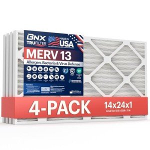 MERV 13 TruFilter 14x24x1 Air Filter 4-Pack