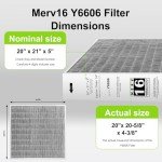 Lennox Y6606 MERV 16 Filter Replacement 20x21x5