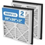 MERV 13 20x20x3 Pleated Air Filters - 2 Pack