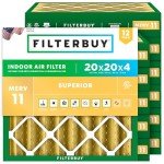 20x20x4 MERV 11 Pleated Air Filters (12-Pack)