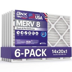 BNX TruFilter 14x20x1 MERV 8 Air Filters (6-Pack)