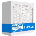 6-Pack 14x14x1 MERV 13 Pleated Air Filters