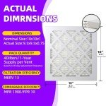 MERV 13 Pleated Air Filters - 10x10x1 (4-Pack)