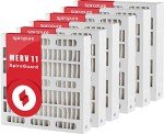 SpiroPure MERV 11 Pleated Air Filters - 6 Pack