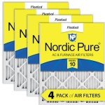 Nordic Pure MERV 10 Pleated Air Filters 4 Pack