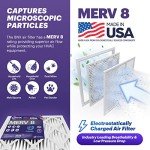 BNX TruFilter 16x25x1 MERV 8 Air Filters (12-Pack)