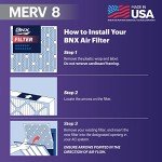 BNX TruFilter 16x25x1 MERV 8 Air Filters (12-Pack)