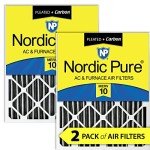 Nordic Pure MERV 10 Pleated Air Filters 2-Pack