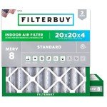 20x20x4 MERV 8 Pleated Air Filters (2-Pack)
