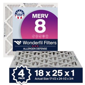 MERV 8 Pleated Air Filters 4-Pack 18x25x1