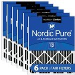 Nordic Pure MERV 12 Pleated Air Filter 6-Pack