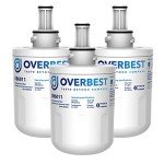 Overbest Refrigerator Water Filter Replacement Pack of 3