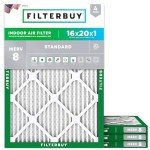 16x20x1 MERV 8 Air Filters - 4 Pack