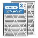 MERV 13 Pleated Air Filters 20x30x3, 2 Pack