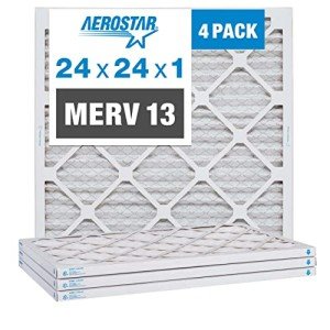 Aerostar 24x24 MERV 13 Pleated Air Filter 4-Pack