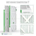 TRIGHTFILTERS 14x25x1 MERV 8 Air Filter 4 Pack