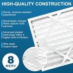LotFancy 14x14x1 MERV8 Pleated Air Filters - 4 Pack