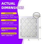 MERV 11 Pleated Air Filters (12x24x1, 6-Pack)