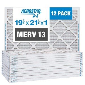 Aerostar MERV 13 Pleated Air Filters, 12 Pack