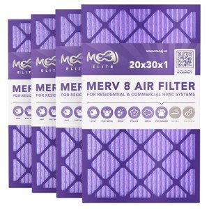 20x30x1 MERV 8 Air Filters 4-Pack