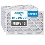 Aerostar 16x25x2 MERV 13 Air Filter – 12 Pack