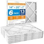 LotFancy MERV13 14x20x1 Pleated Air Filter 6-Pack