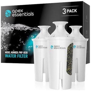 Apex Essentials NSF Certified Filter Pitcher 3 Pack