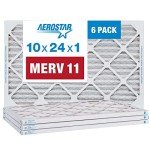 Aerostar 10x24 MERV 11 Pleated Air Filters 6-Pack