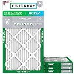 16x24x1 Pleated HVAC Air Filters - MERV 8