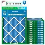 16x25x1 MERV 13 Air Filters (12-Pack)