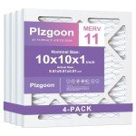 Plzgoon 10x10x1 MERV 11 Air Filters (4 Pack)