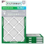 Filterbuy 16x36x1 MERV 8 Air Filters (4-Pack)