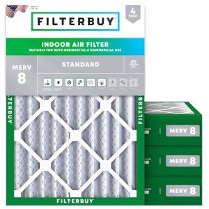 14x20x4 MERV 8 Pleated Air Filter (4-Pack)