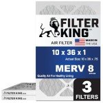 Filter King 10x36x1 MERV 8 Air Filter 3-Pack